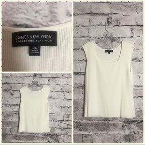 Jones New York White Tank Top.